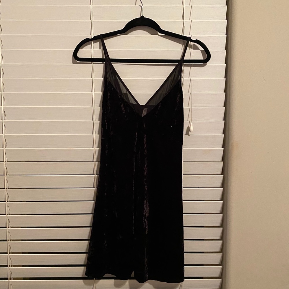 Suede Black Mini Dress